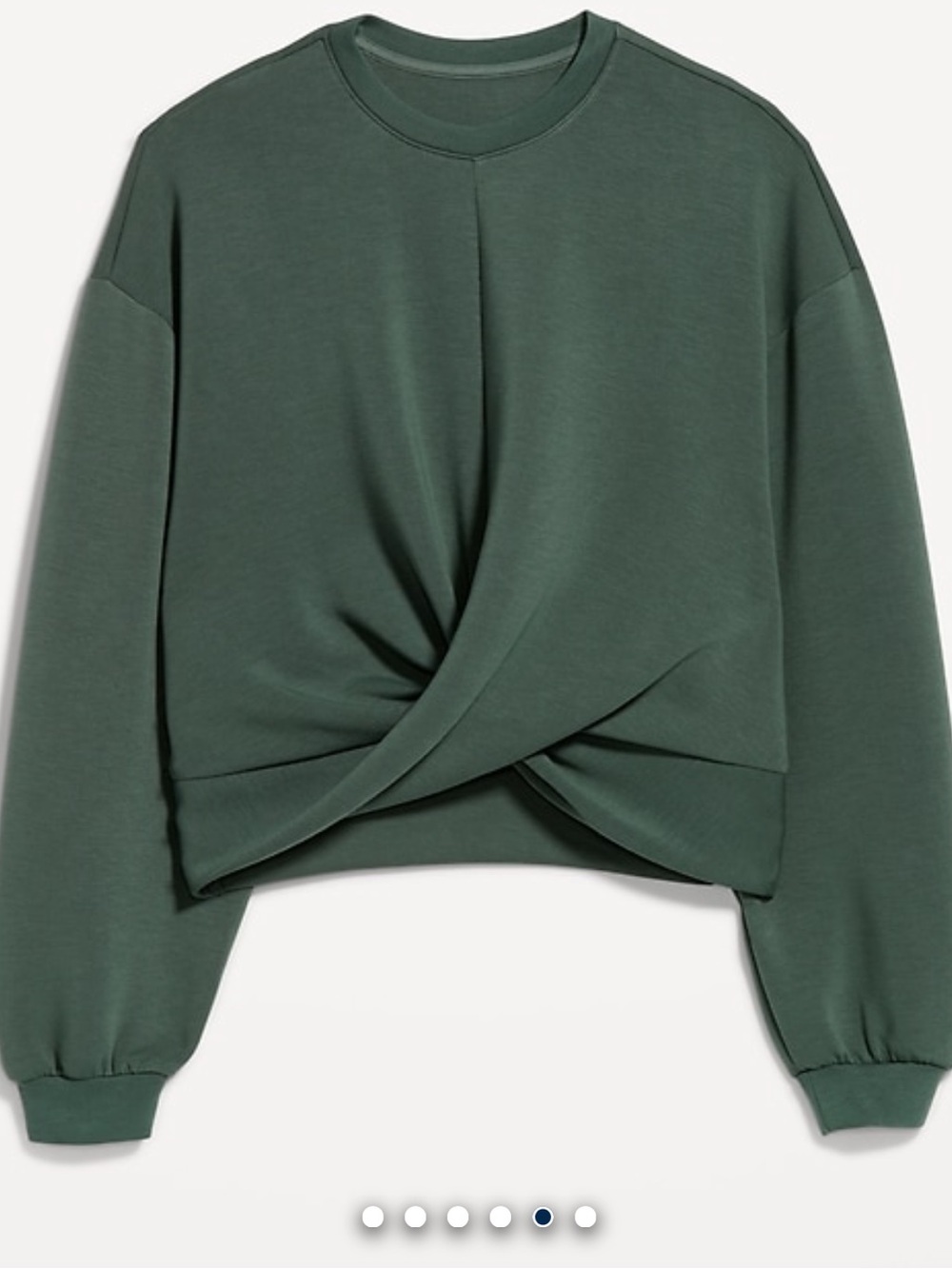Old Navy Twisted Front Crewneck Sweatshirt - Forest Green